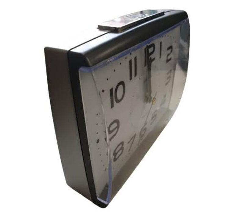 Amplus Silent Sweep Light Snooze Large Numbers Graphite Alarm Clock - PT175G