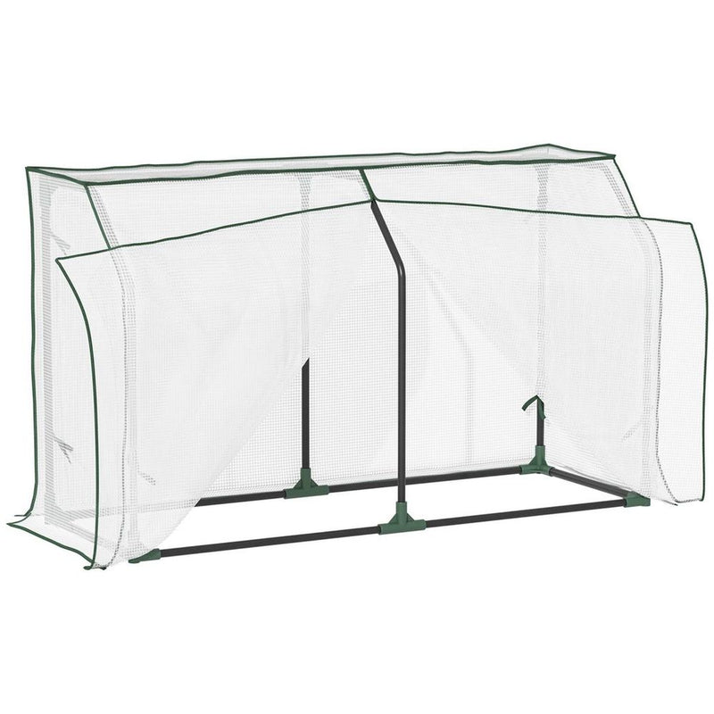 Mini Greenhouse Portable Garden Growhouse with Zipper Design, White