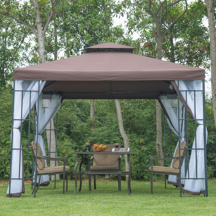 Premium 3x3m Gazebo Marquee - Metal, Party Tent Canopy - Steel Frame, UV Coating, Sturdy Construction