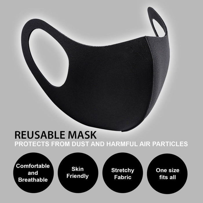 Premium Quality Reusable Fashion Face Mask BLACK