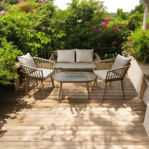 RATTAN 4 PCS GARDEN SET