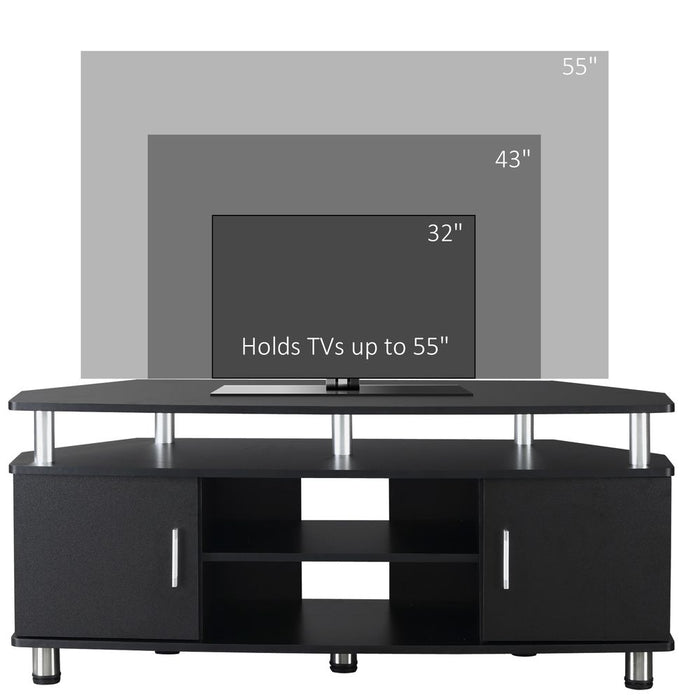 TV Unit Cabinet with Storage Shelves and Cupboard Entertainment Center