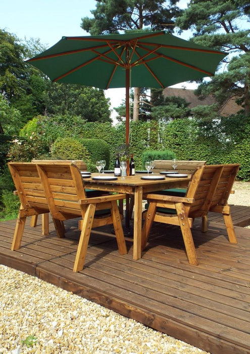 Charles Taylor Solid Wood 8-Seater Outdoor Dining Set | 250cm x 250cm | 10-Year Guarantee