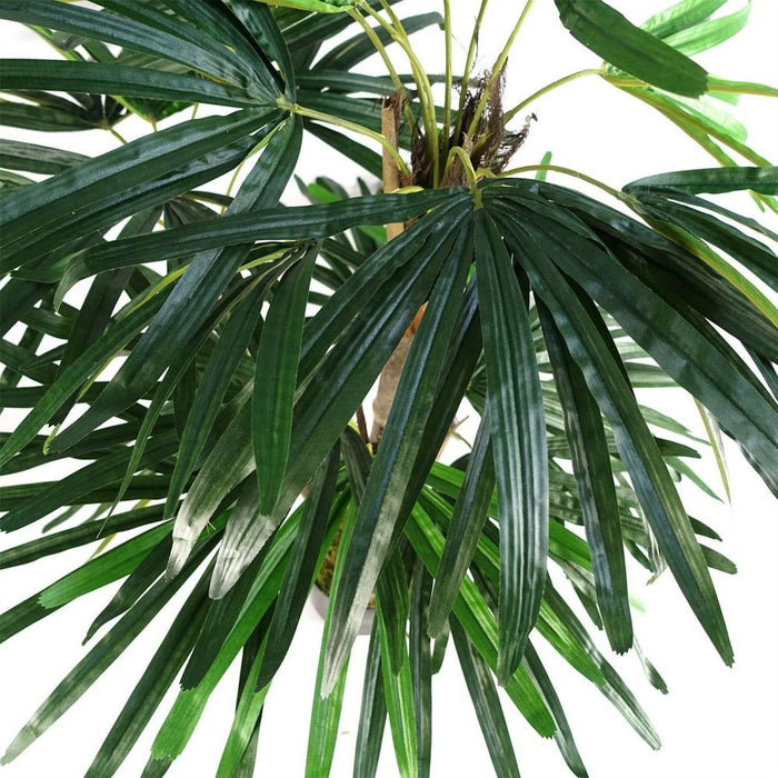 100cm Raphis Palm Artificial Tree - Realistic Silk Leaves - Natural Trunk - Perfect for Any Space