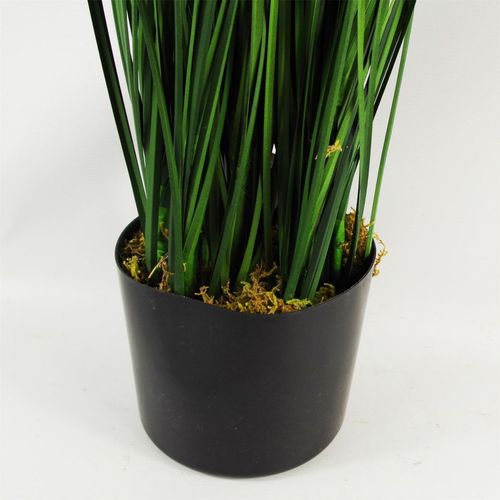 130cm Artificial Extra Large Grass Plant with Silver Metal Plater