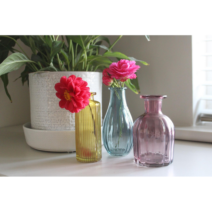 Premium Boho Glass Vases - Set of 3 | Colorful & Elegant Décor