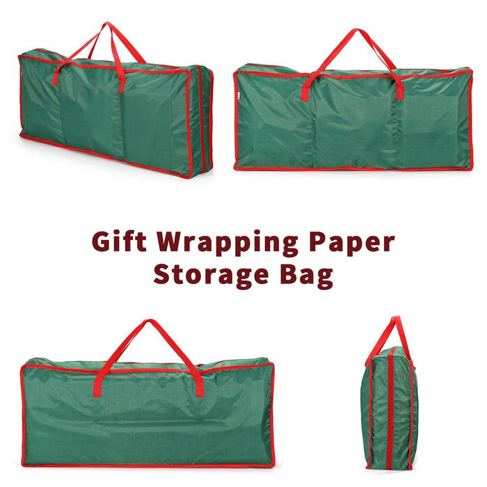 Christmas Xmas Gift Wrap Storage Bag [Green,0008941] - Organize, Store, & Protect Your Wrapping Paper & Accessories