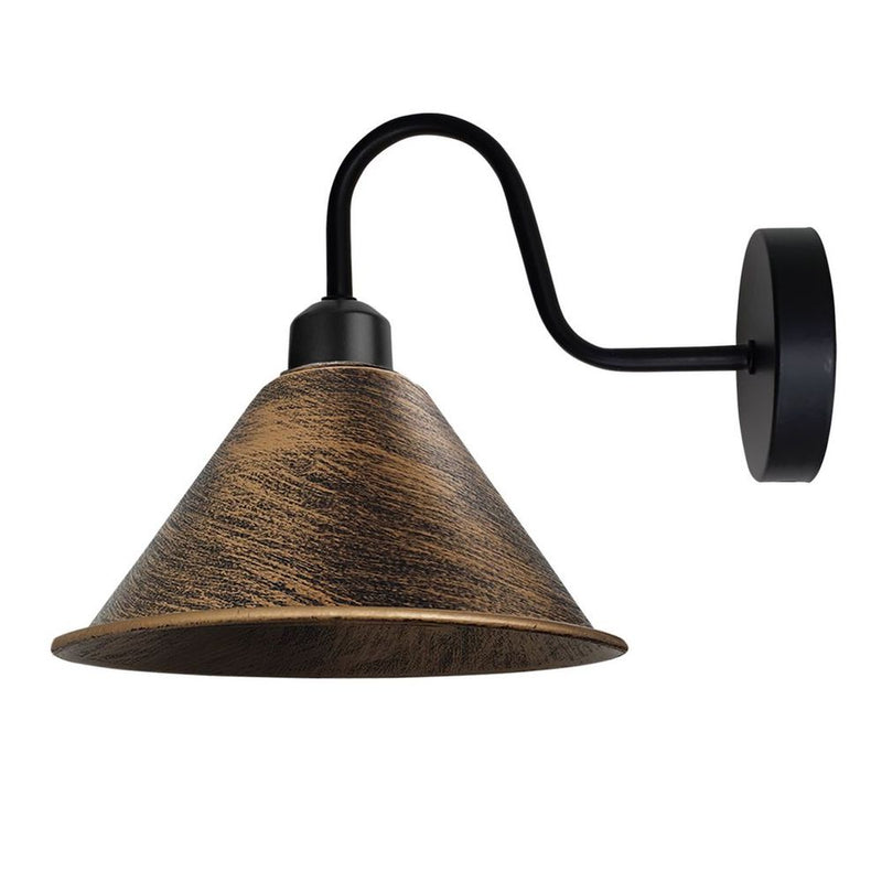 Vintage Brushed Copper Wall Sconce E27 Base Wall Light Fixture - Retro Style, Dimmable, High Quality - Perfect for Indoor Decor