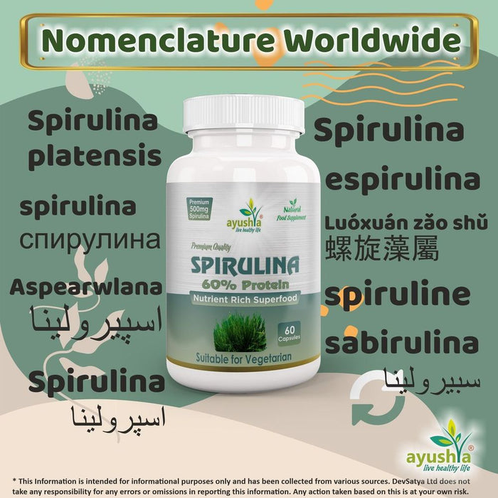 Premium Spirulina Capsules - 60% Protein, High Quality & All-Natural