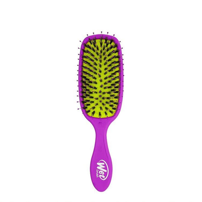 WetBrush Shine Enhancer Purple - Detangling Hairbrush for Glossy, Healthy Hair - Minimize Breakage & Split Ends - Soft IntelliFlex Bristles - Distributes Oils - Ideal for Dry Shampooing - Sleek and Shiny!