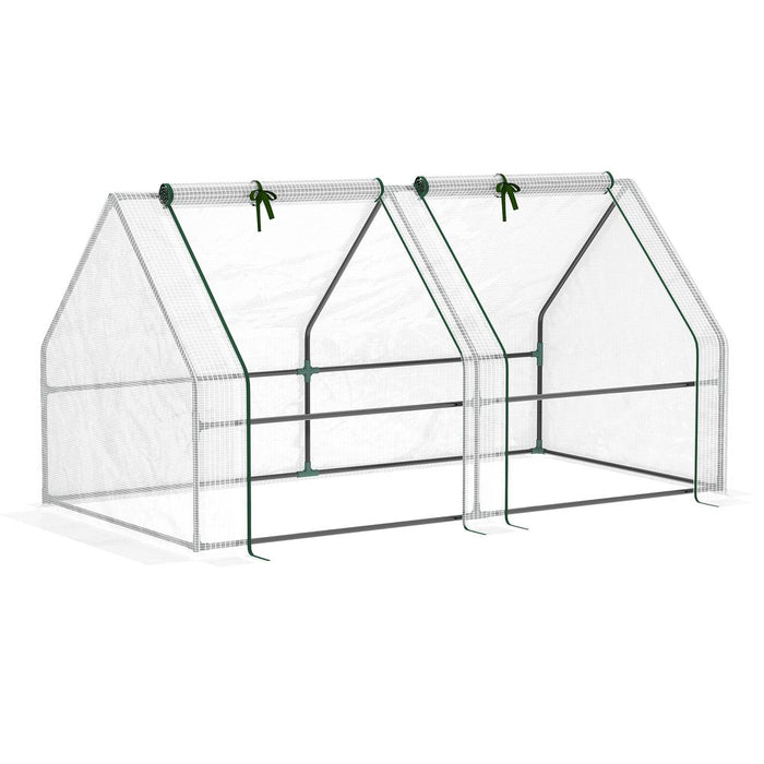 Premium Quality Mini Greenhouse: Portable, Steel Frame, Mesh Cover. Protect & Nourish Plants and Vegetables!