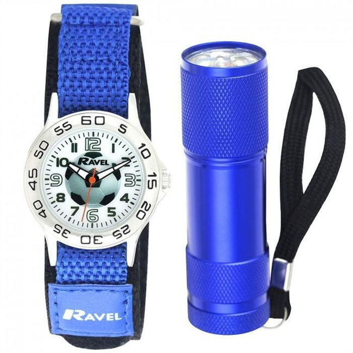 Premium R4402 Ravel Football Kids Watch & Torch: Perfect Gift Set for Young Boys - High Quality, Easy-to-Use, Finely Finished