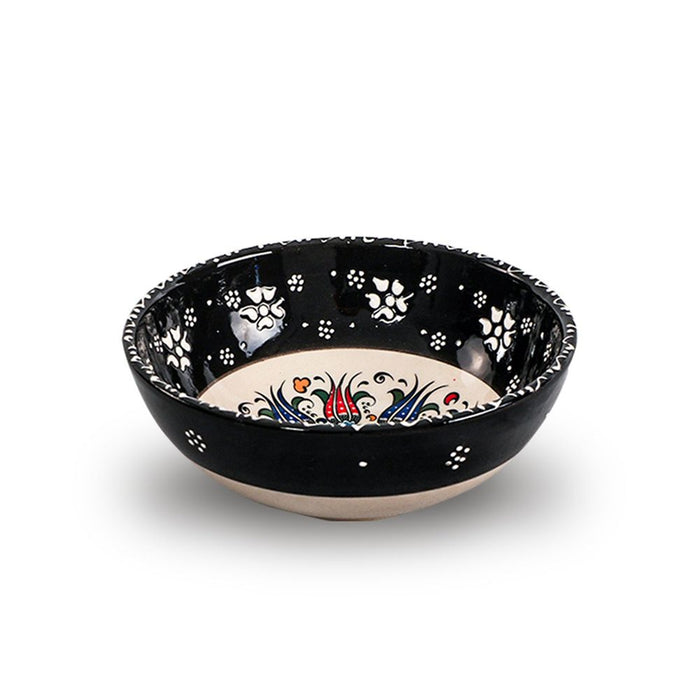 Handmade Ceramic Bowl Tulip Black 15cm