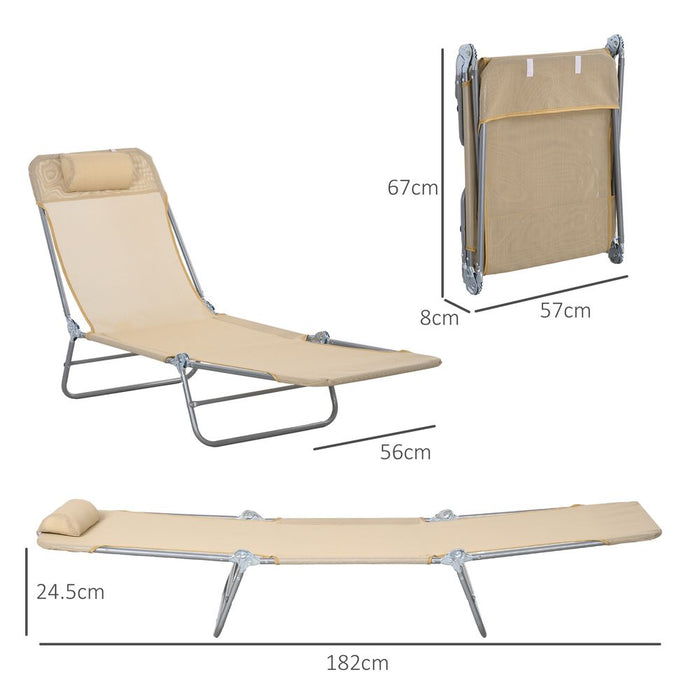 Premium Foldable Sun Loungers - Relax in Style with Reclining Chairs & Headrests, Top Quality