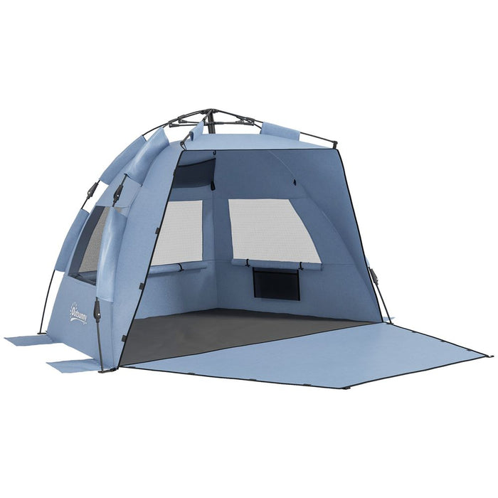 Outsunny Pop Up Beach Tent for 2-3 Person with Carry Bag, UPF15+