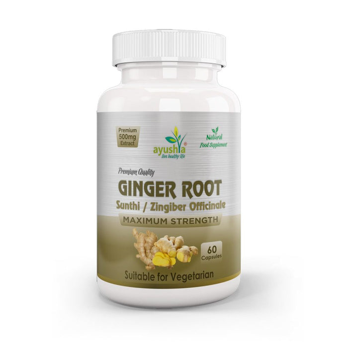 Ginger Root (Sunthi) Capsule - Best Quality, Health Benefits, Aromatic Spice - Buy Now!