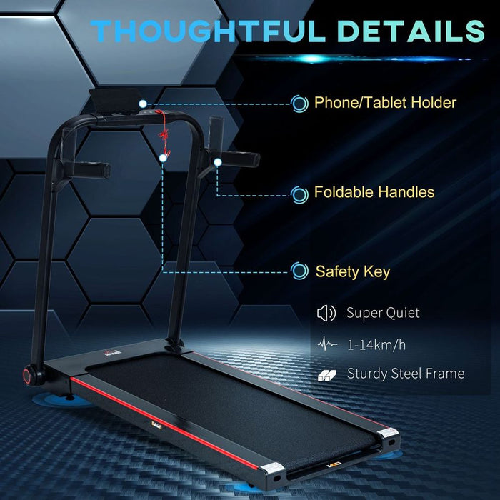 High-Speed Electric Folding Treadmill - Portable & Safe for Home Workouts