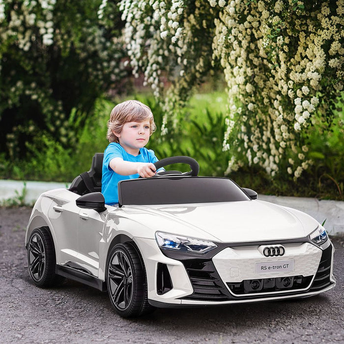 Audi RS e-tron GT Licensed 12V Kids Electric Ride on W/ Remote, White