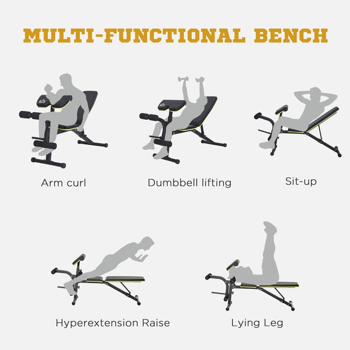 Ultimate Home Gym Sit-Up Dumbbell Weight Bench - Multi-Functional & Adjustable - High-Quality Steel Construction