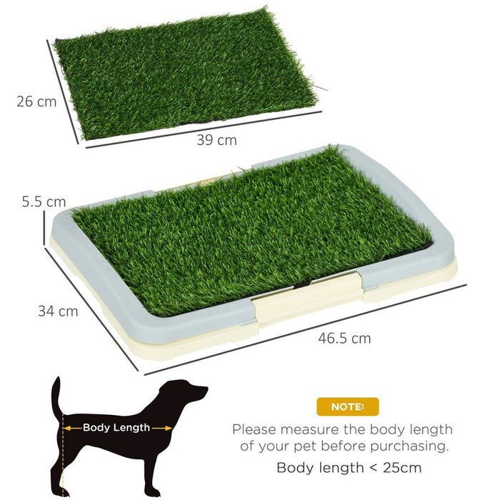 PawHut Dog Toilet - Indoor, Artificial Grass, Grid Panel, Tray: The Perfect Solution for Easy Pet Waste Management!