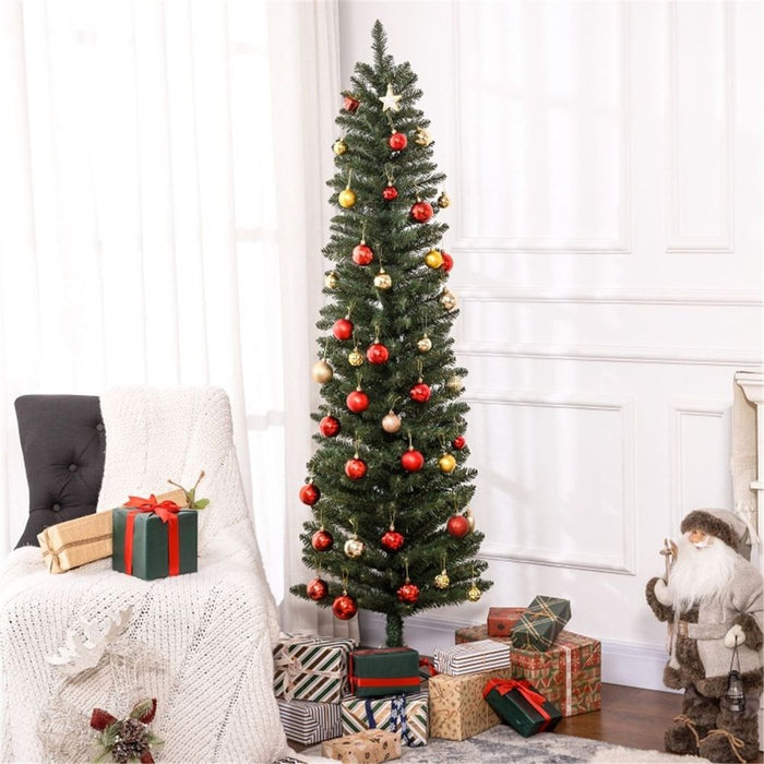 5 Ft Christmas Tree Artificial Green Pencil Shape