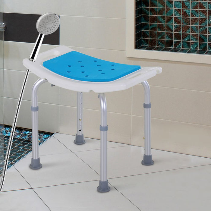 Premium Aluminum Bath Stool: Non-Slip, Adjustable, Spa Shower Chair | High-Quality, Easy-to-Assemble | 136KG Capacity