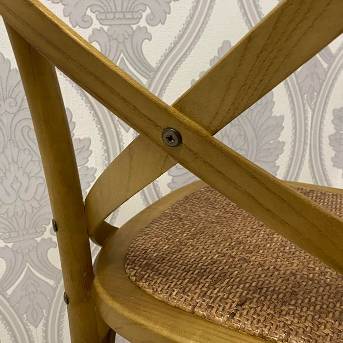 Premium Natural French Cross Back Chair