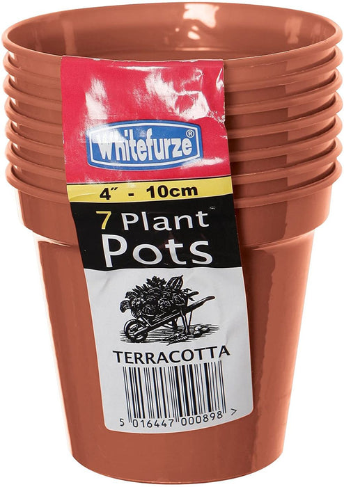 Premium Terracota Pots - 7 Pack, 10cm - High Quality, Ideal for Indoor/Outdoor Use