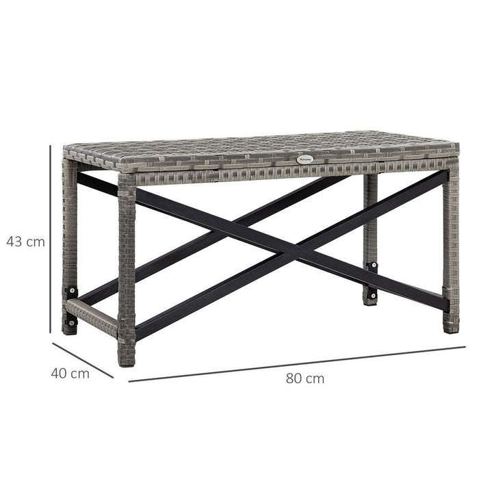 Durable PE Wicker Outdoor Coffee Table + Plastic Board for Strength - High Quality