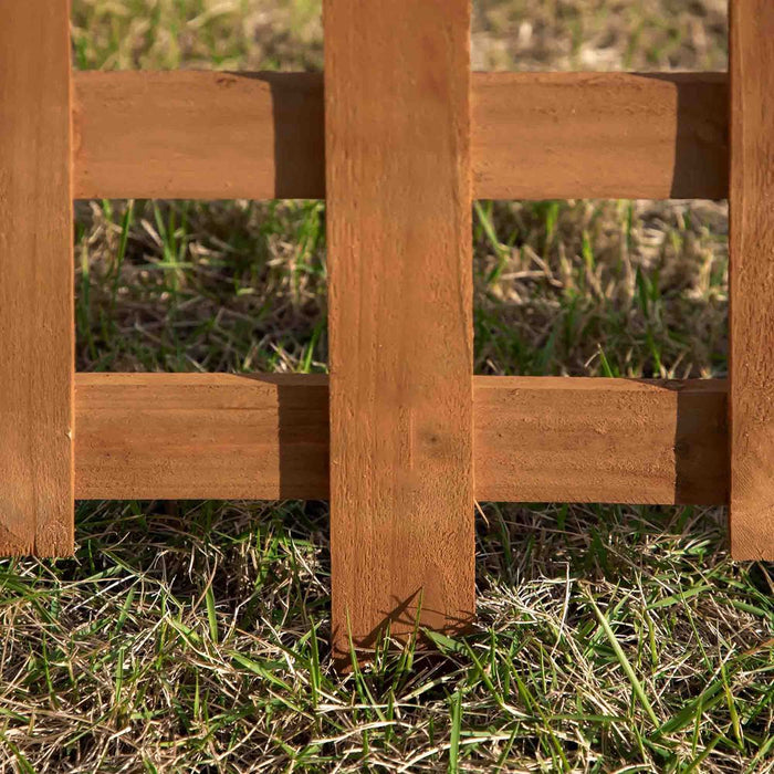 12 Pack Wooden Border Fences - Protect and Decorate Your Garden with High-Quality Picket Fence