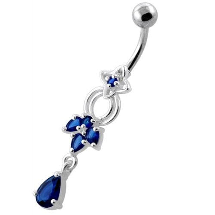 Fancy Jeweled Dangling Navel Belly Ring