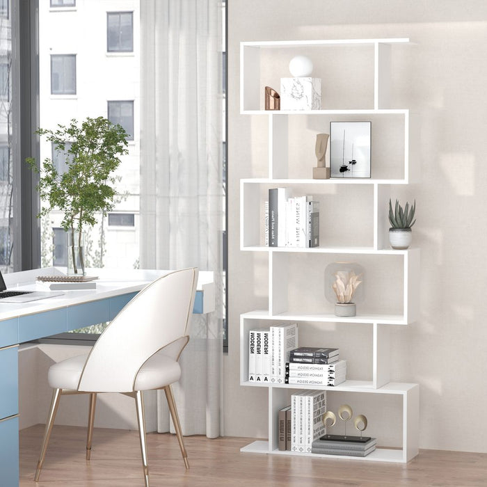 Premium Particle Board 6-Tier White Shelving Unit | High-Quality | Versatile Storage Solution