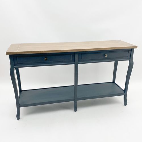 140CM WOODEN 2 DRAWER CONSOLE TABLE