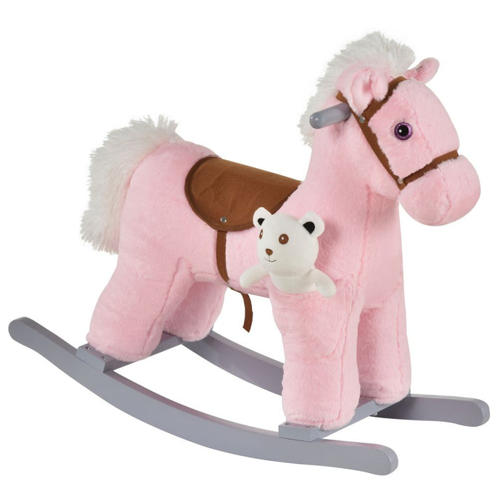 Premium Toddler Rocking Horse with Sound - Soft & Safe Ride-On Toy HOMCOM