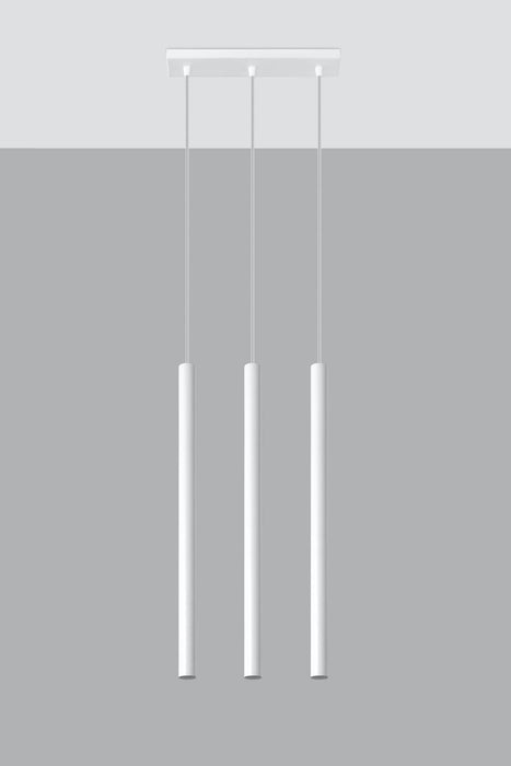 PASTELO 3 White Pendant Lamp - Modern Round Tube Shape LED G9 - Loft Design - Quality Assured