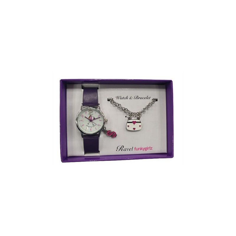 Stylish Ravel Funkygirlz Watch & Bracelet Combo - High Quality Accessories For Fashion Lovers