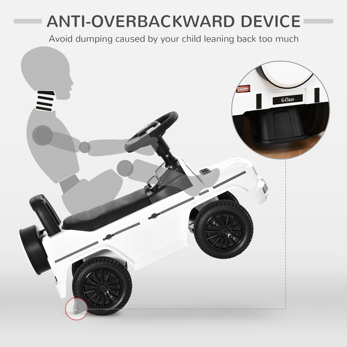 HOMCOM 3 in 1 Kids Ride On Car G350 Licensed Foot To Floor Slider Toddler Push Along NO POWER White 12-36 months