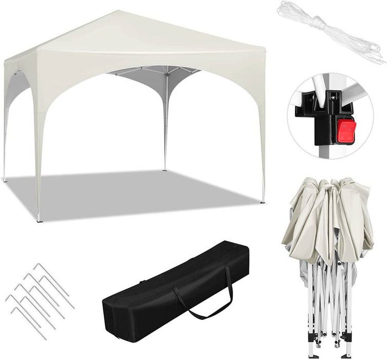 Party Tent | Waterproof and Sunproof Garden Gazebo | Beige 3x3 m