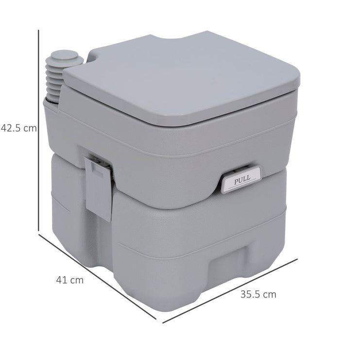 Outsunny 20L Camping Toilet - Portable Travel WC for Caravan, Picnic, Fishing - Best Quality Restroom Equipment