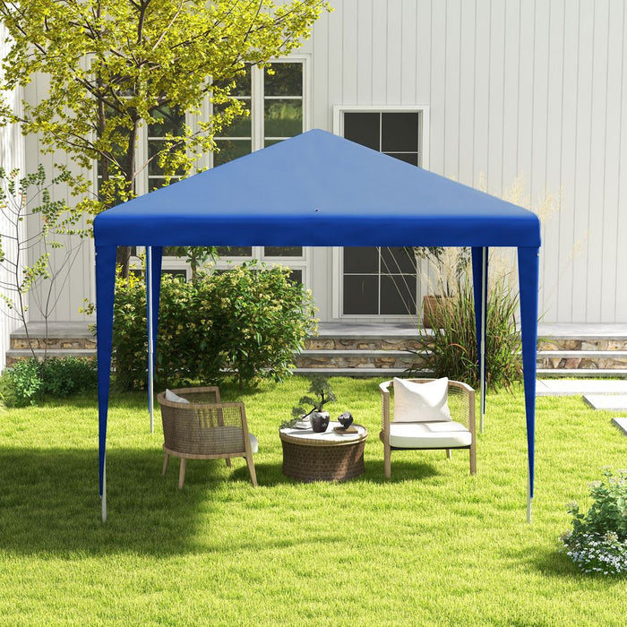 Premium Outsunny Blue Garden Gazebo - Versatile Events & Wedding Party Tent - Weather-Resistant - 2.7 x 2.7m