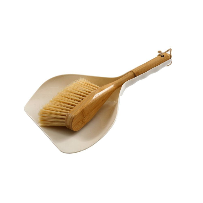 Durable Dustpan & Bamboo Brush Set