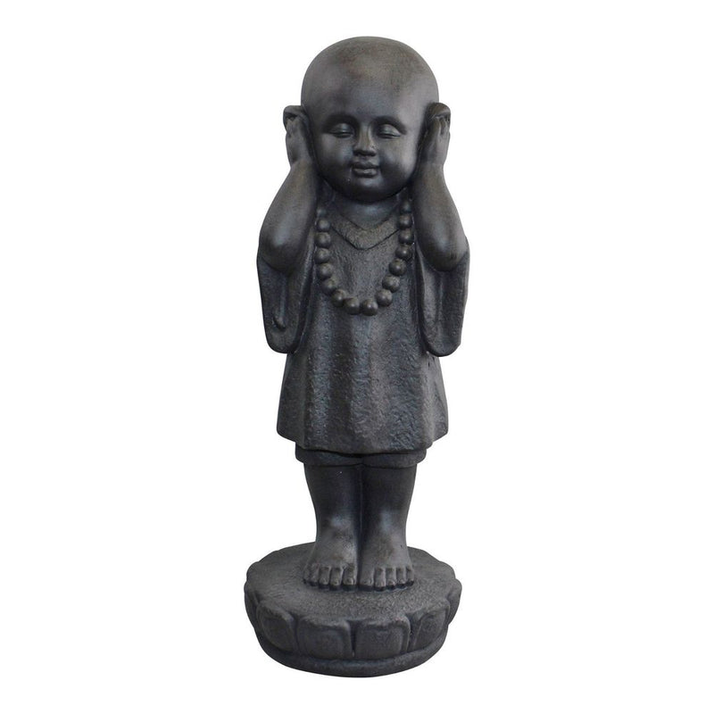 Set of 3 Stone Effect Monk Ornaments - See No Evil, Hear No Evil, Speak No Evil
