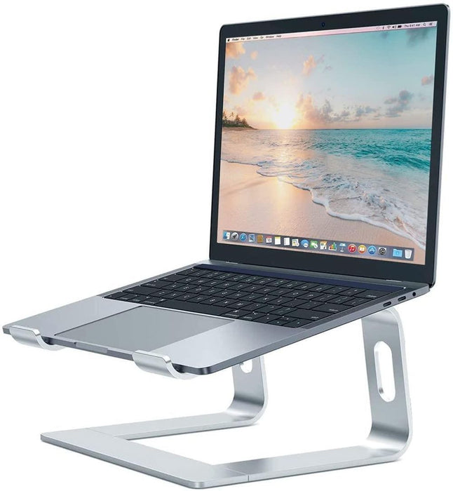 Aspect Metal Desktop Laptop Stand Compatible with All MacBook and Laptops Size Range 10 to 15.6 Inches (SLIVER)