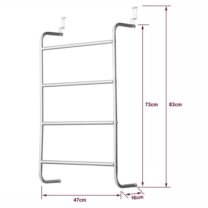 Premium 4 Tier Over Door Towel Rack - Space-Saving Storage Solution