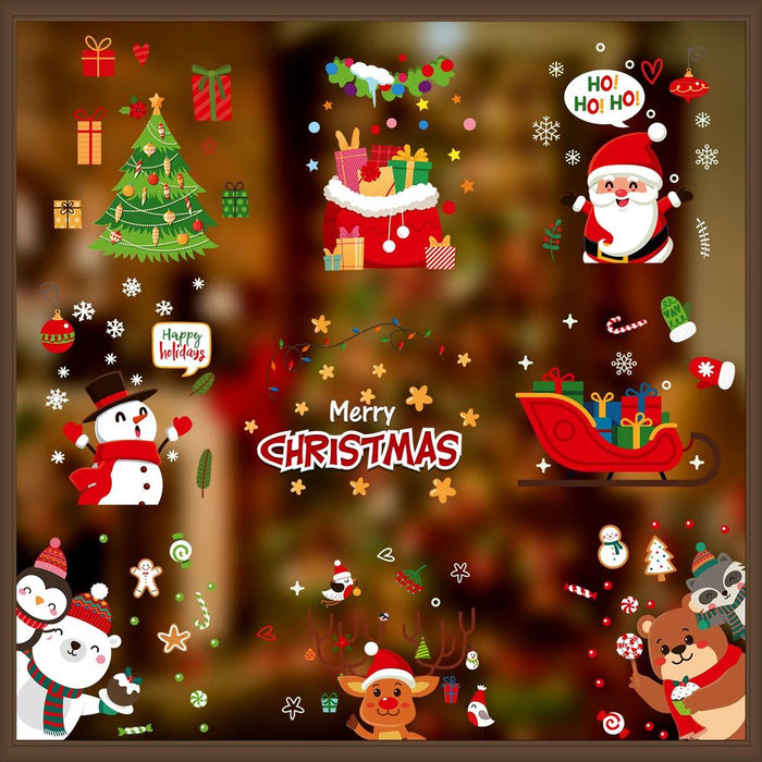 Vibrant Xmas Window Stickers - Create Festive Memories | Reusable Stickers | Easy to Apply | Premium Quality Material | Wide Application