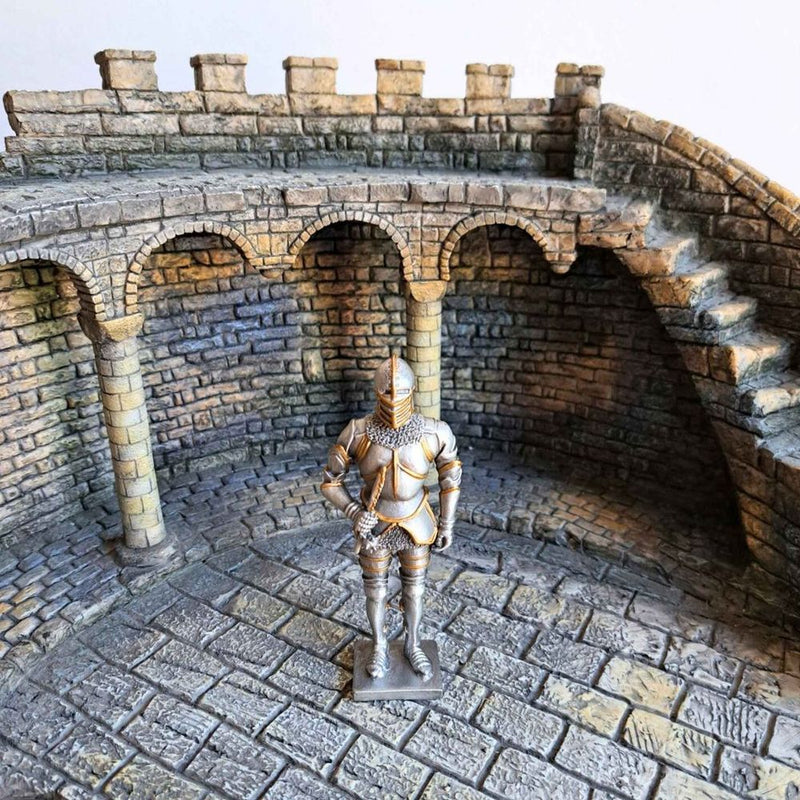Knight With Flail (hand-cast statue sculpture) 10.5cm Height