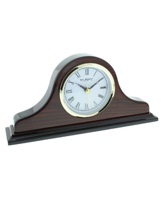 Widdop Napoleon Wooden Mantel Clock: Classic Mahogany Design, Roman Numerals - Best Quality