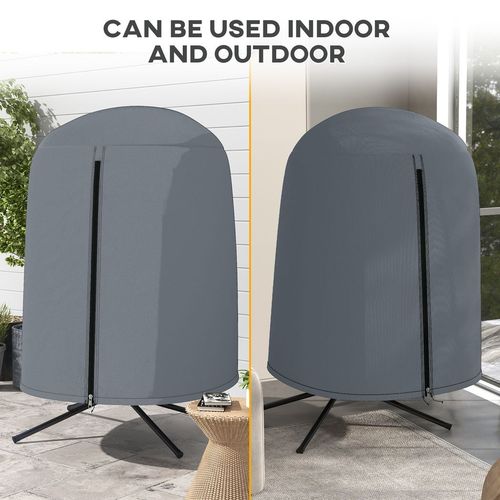 Outsunny Hanging Egg Chair Cover Garden Swing Chair Cover Waterproof, Grey