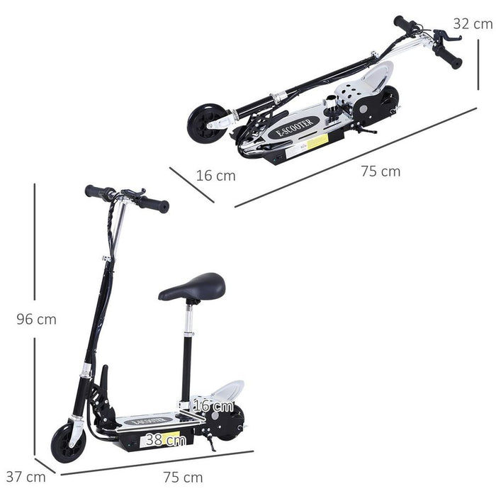 HOMCOM Teen Foldable Electric Scooters 120W w/ Brake Kickstand - Professional Seller, High Quality