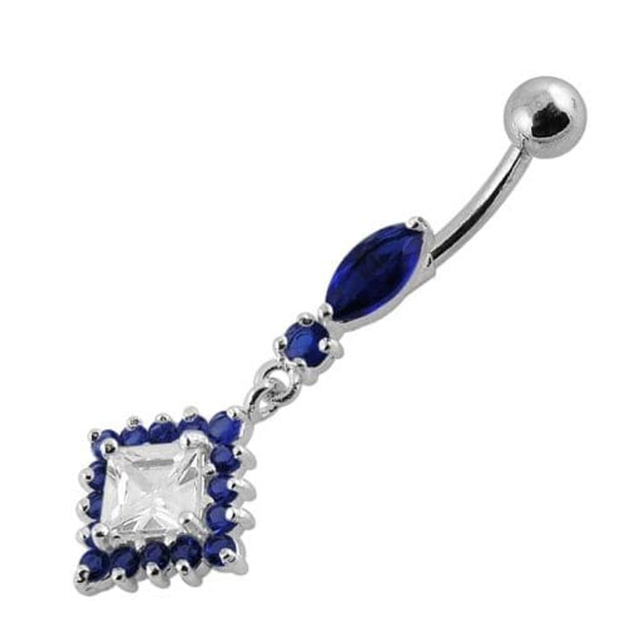 Diamond shapedFancy Dangling Belly Ring